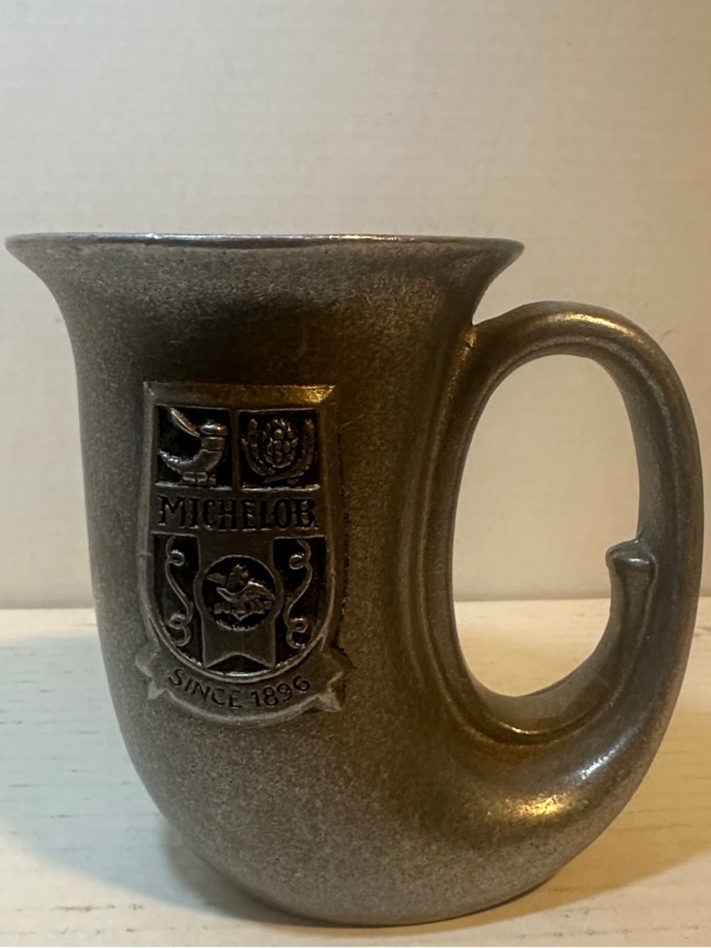 Michelob Pewter Horn Mug